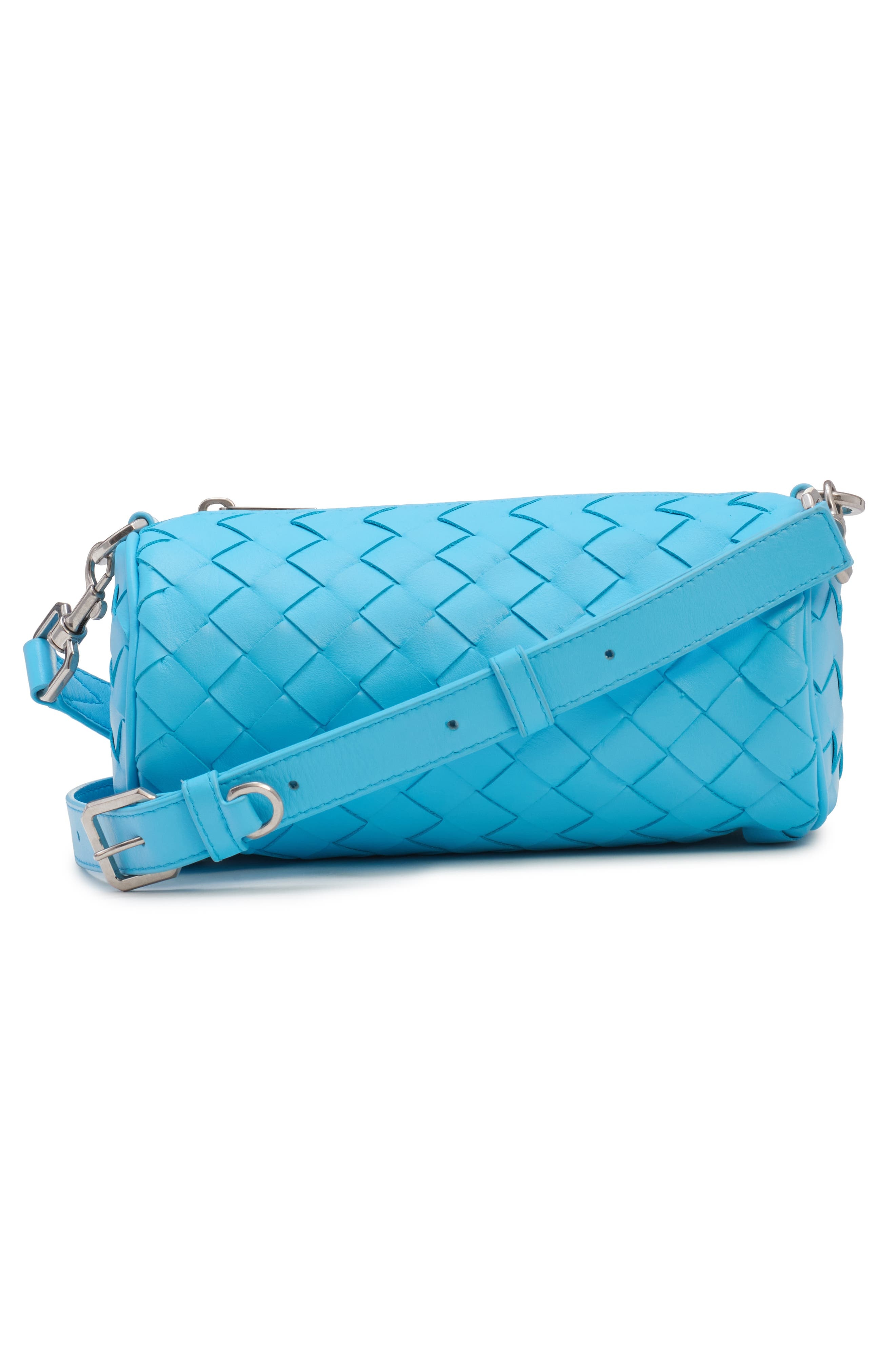 Bottega Veneta Mini Intrecciato Leather Barrel Bag in Dip/Silver at Nordstrom - 3