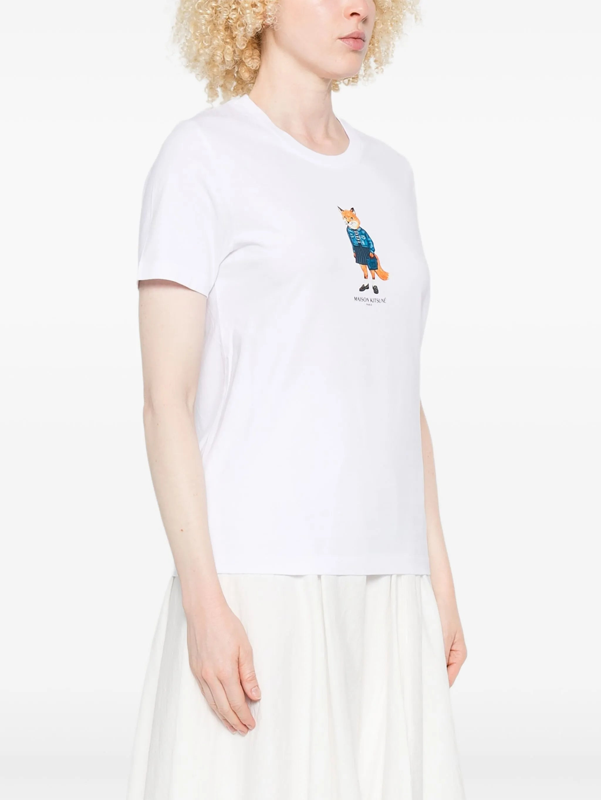 Maison Kitsuné Dressed Fox Print Cotton T-shirt - 5