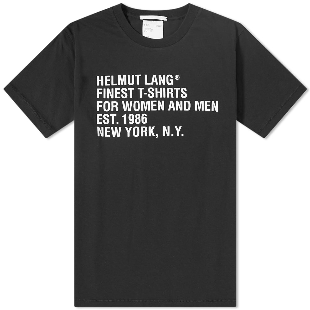 Helmut Lang Text Print Logo Tee - 1