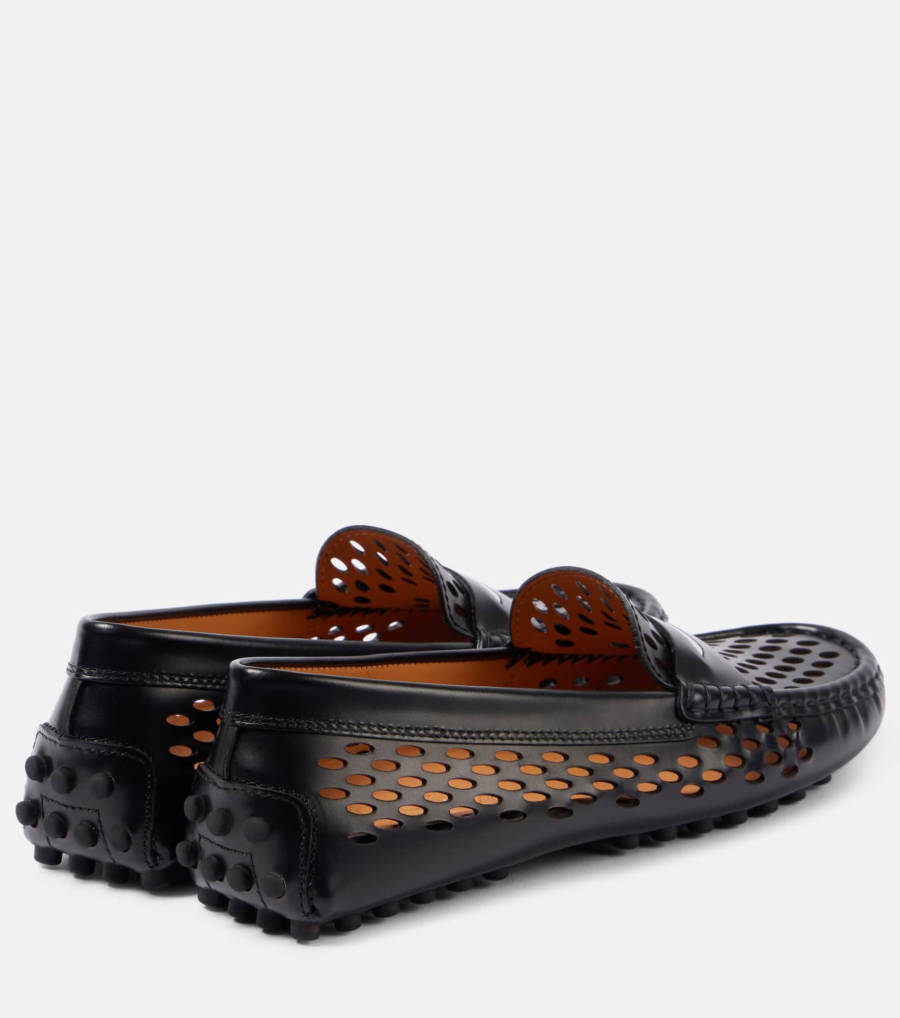 Gommino cutout leather driving shoes - 2