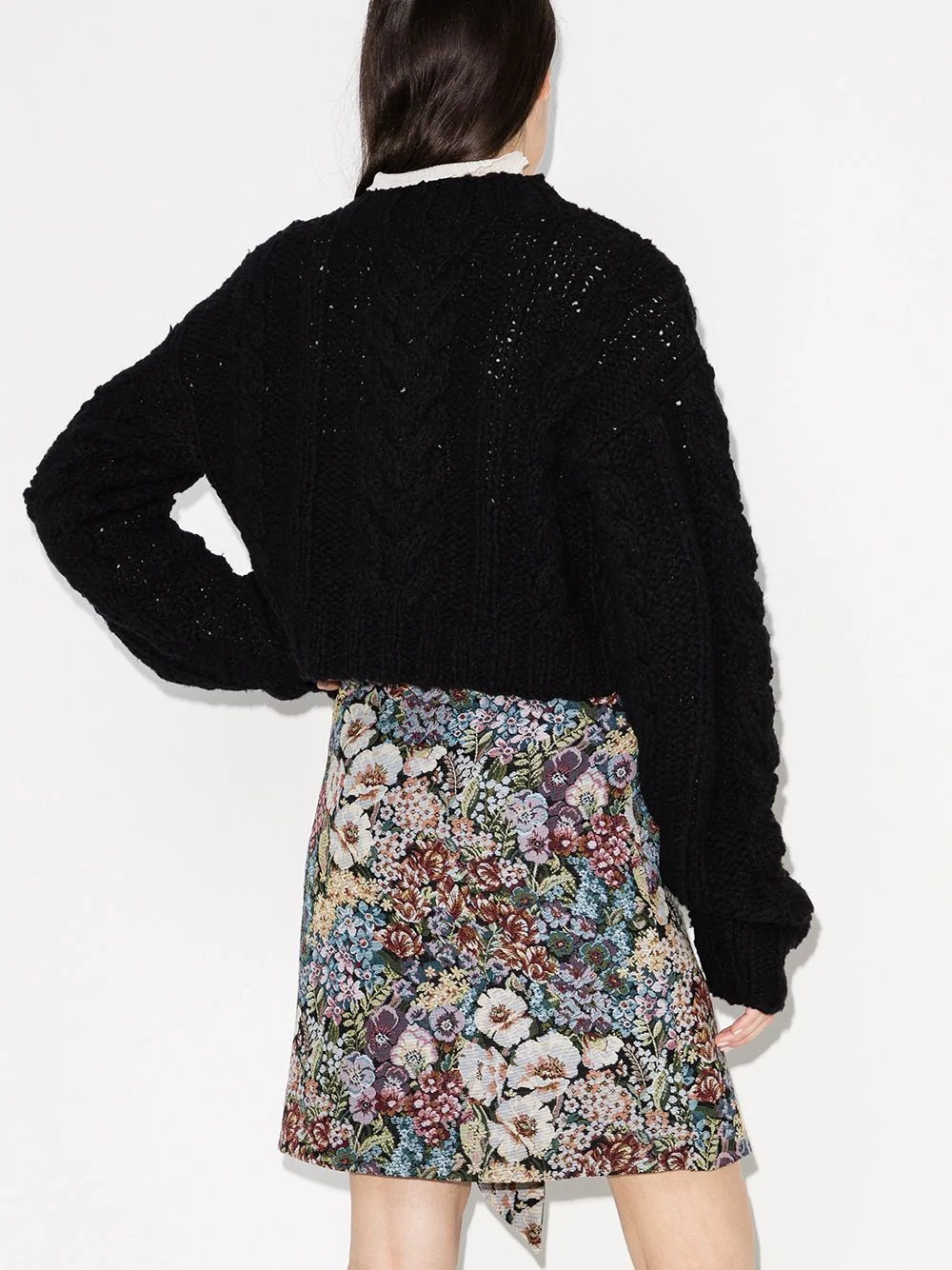 cropped pompom-embellished jumper - 3