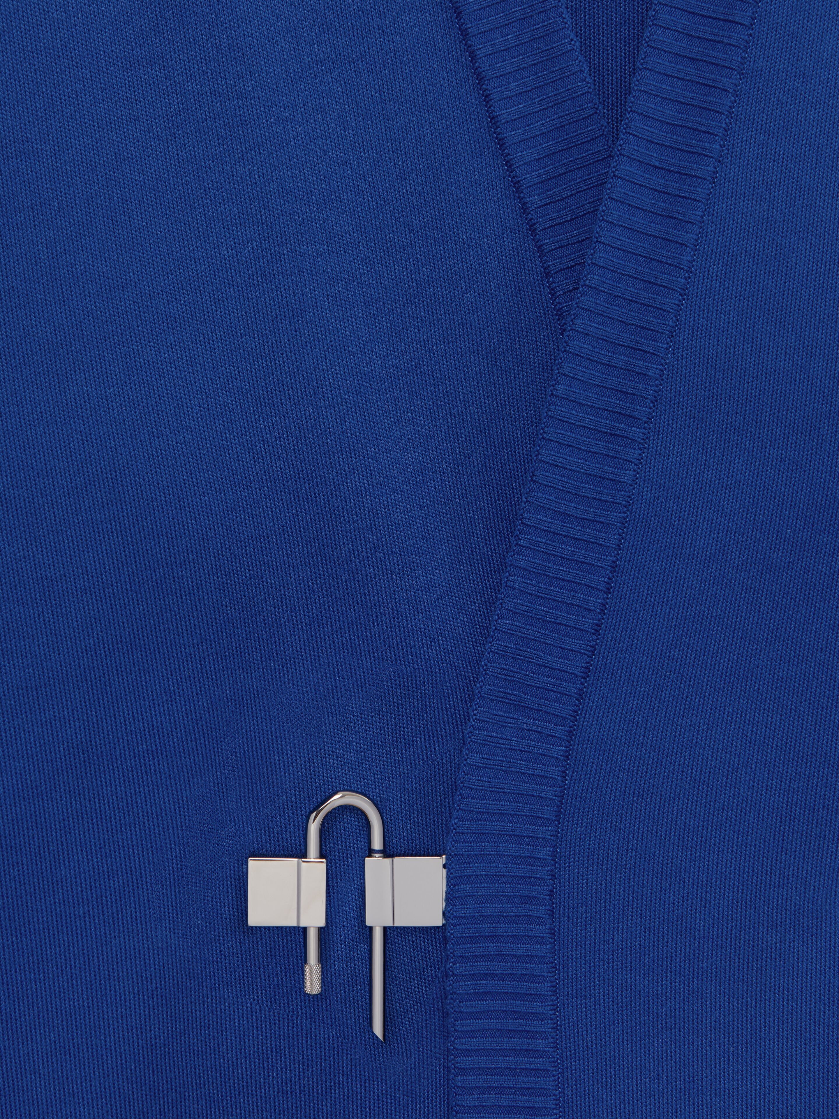 CARDIGAN IN WOOL AND SILK WITH U-LOCK BUCKLE - 5