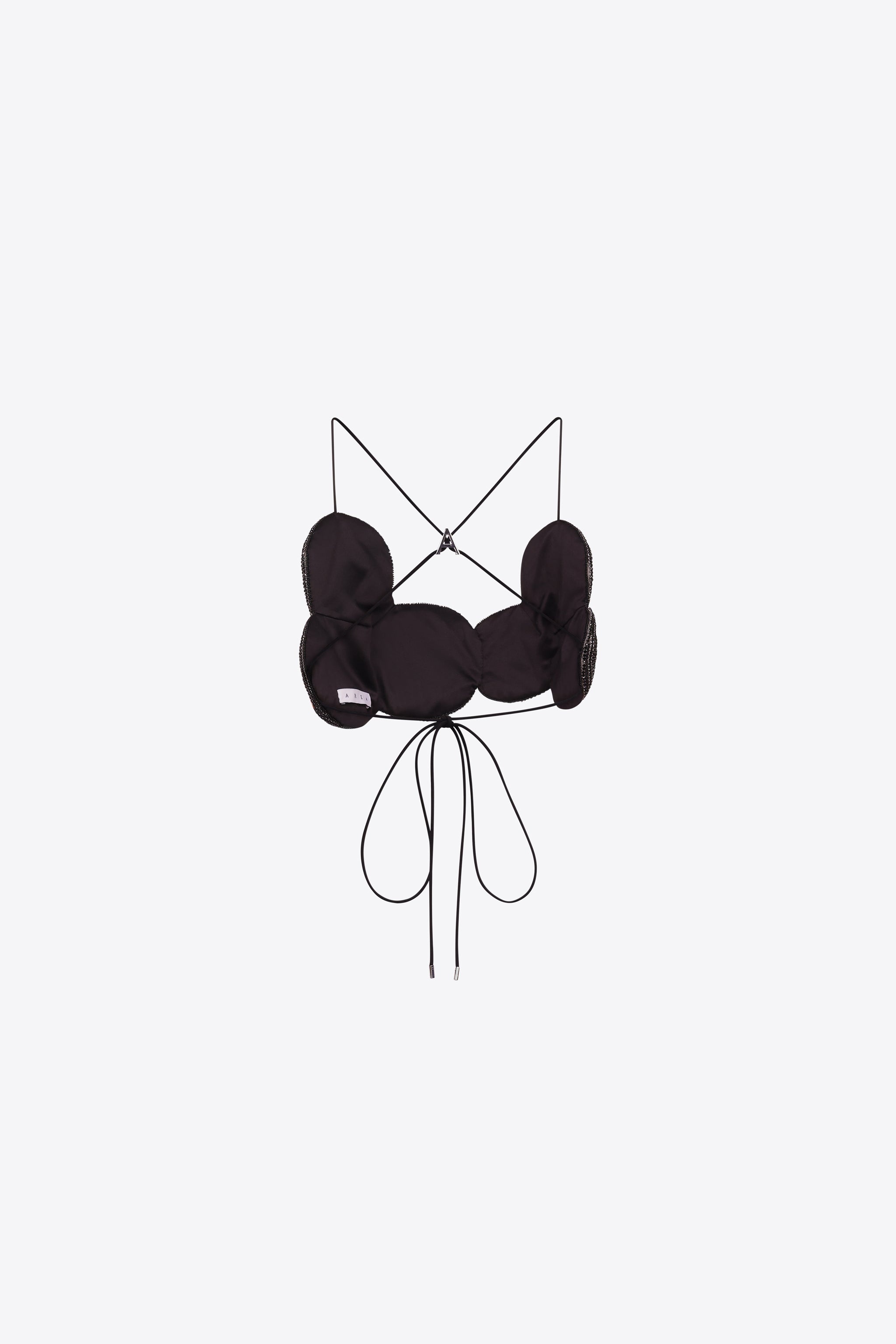 EMBROIDERED CRYSTAL FLOWER BRA TOP - 2