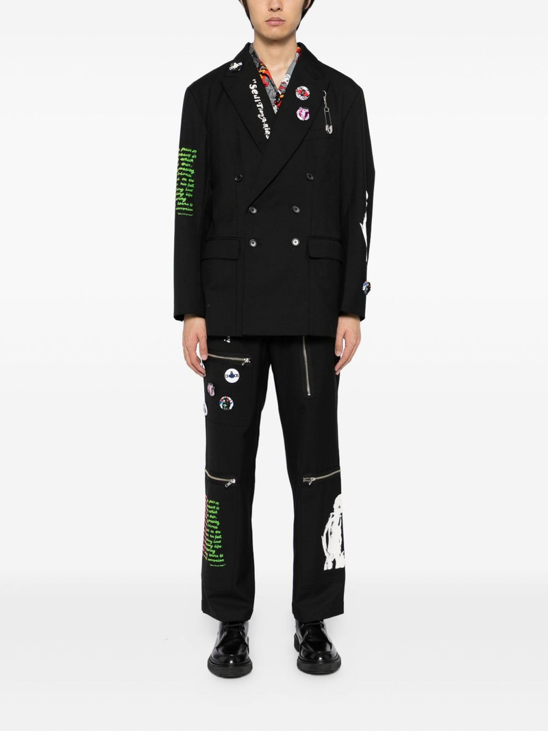 KIDILL graphic-print straight-leg pants outlook