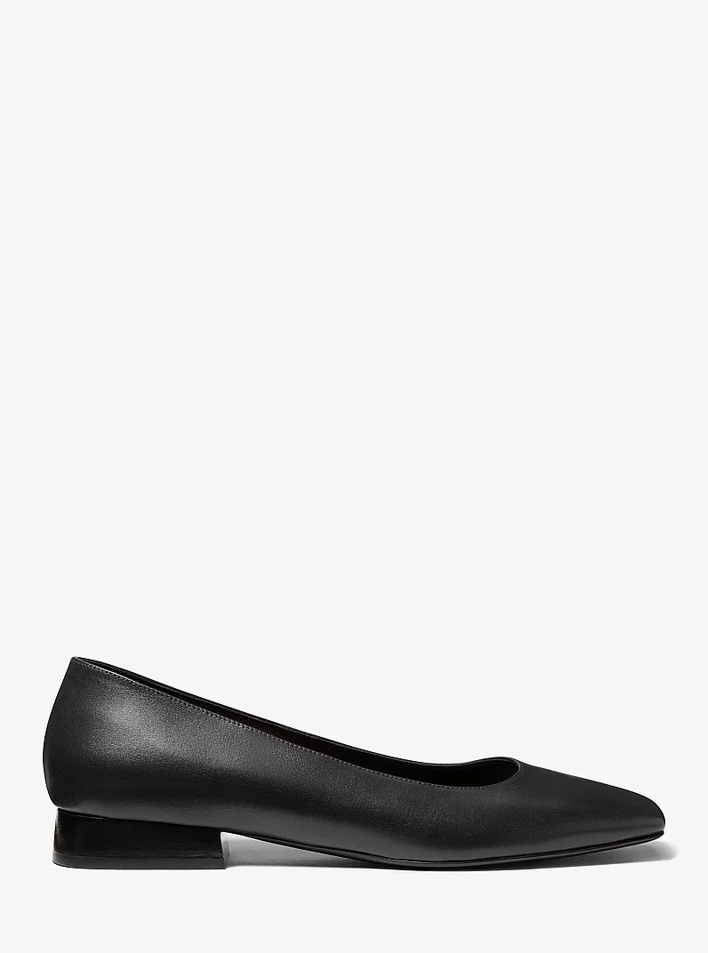 Isabella Leather Skimmer Flat - 1