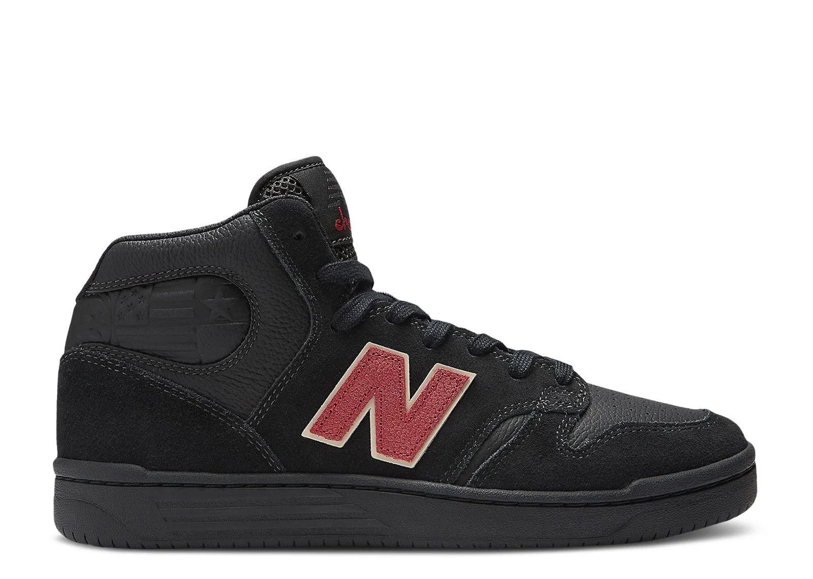 NEW BALANCE CHOCOLATE SKATEBOARDS X NUMERIC 480 HIGH 'BLACK RED' - 1