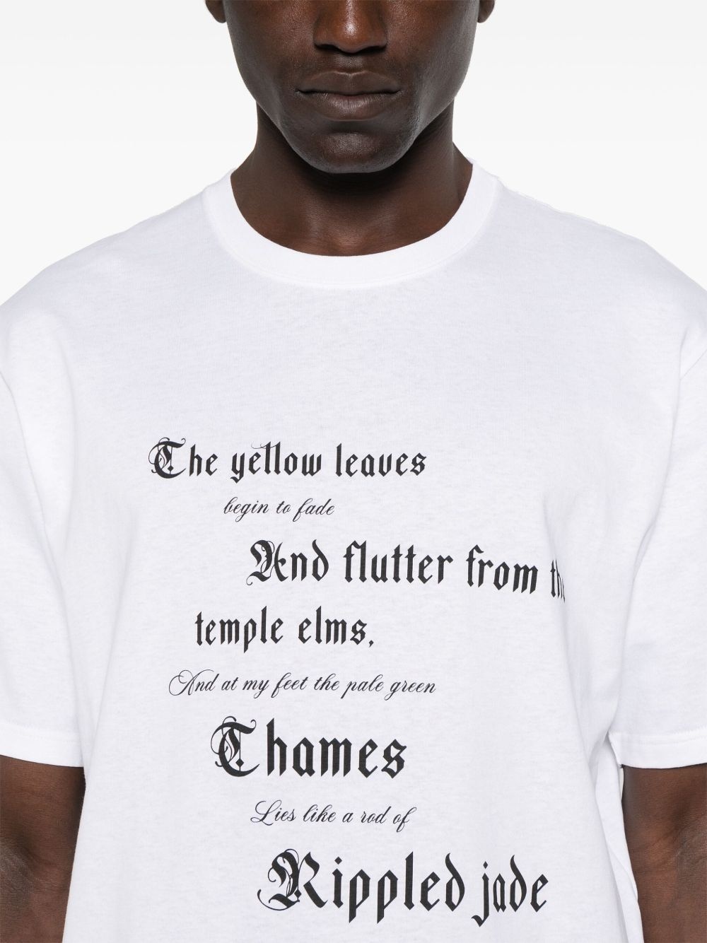 text-print T-shirt - 4