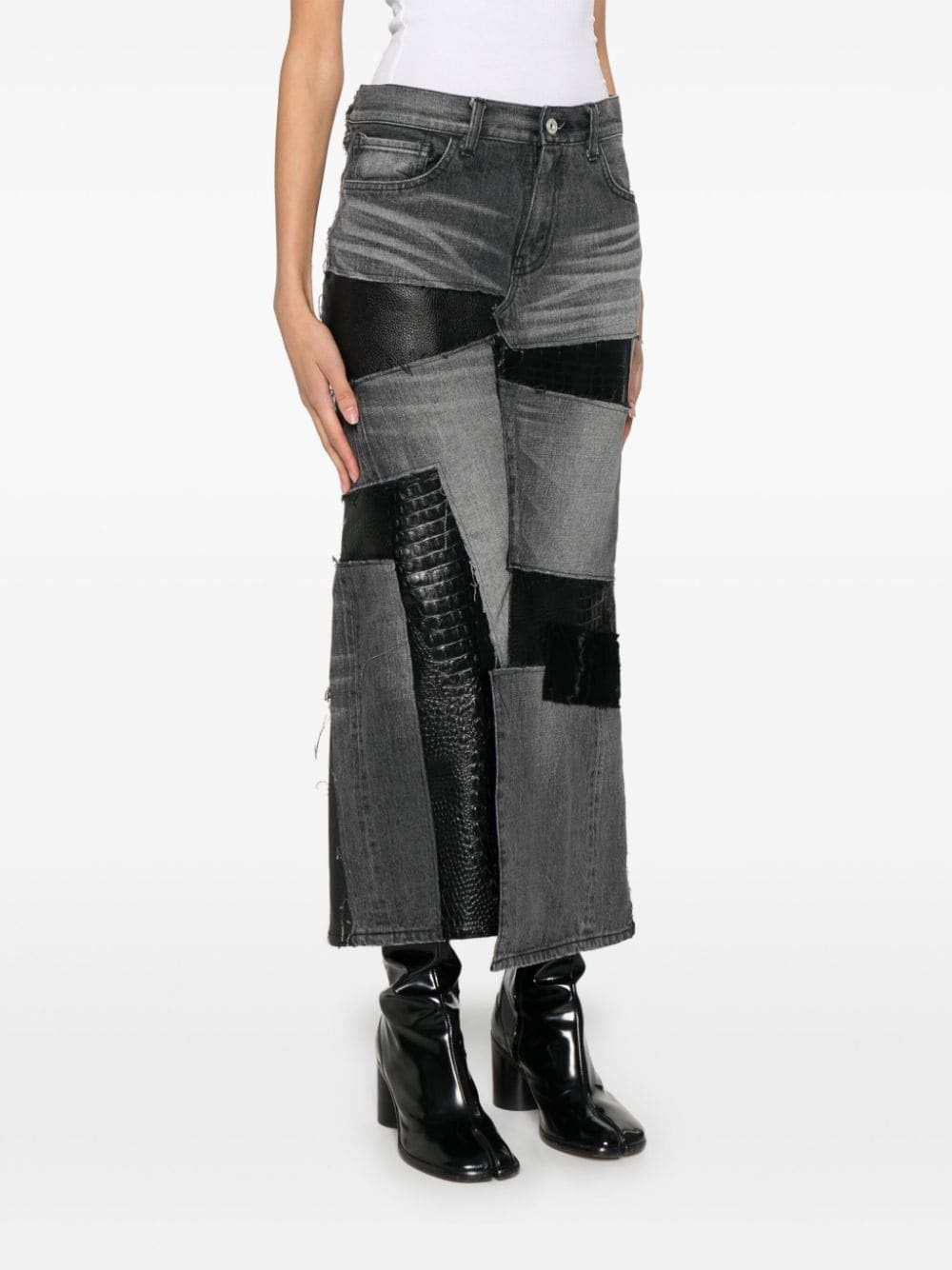 panelled midi skirt - 3
