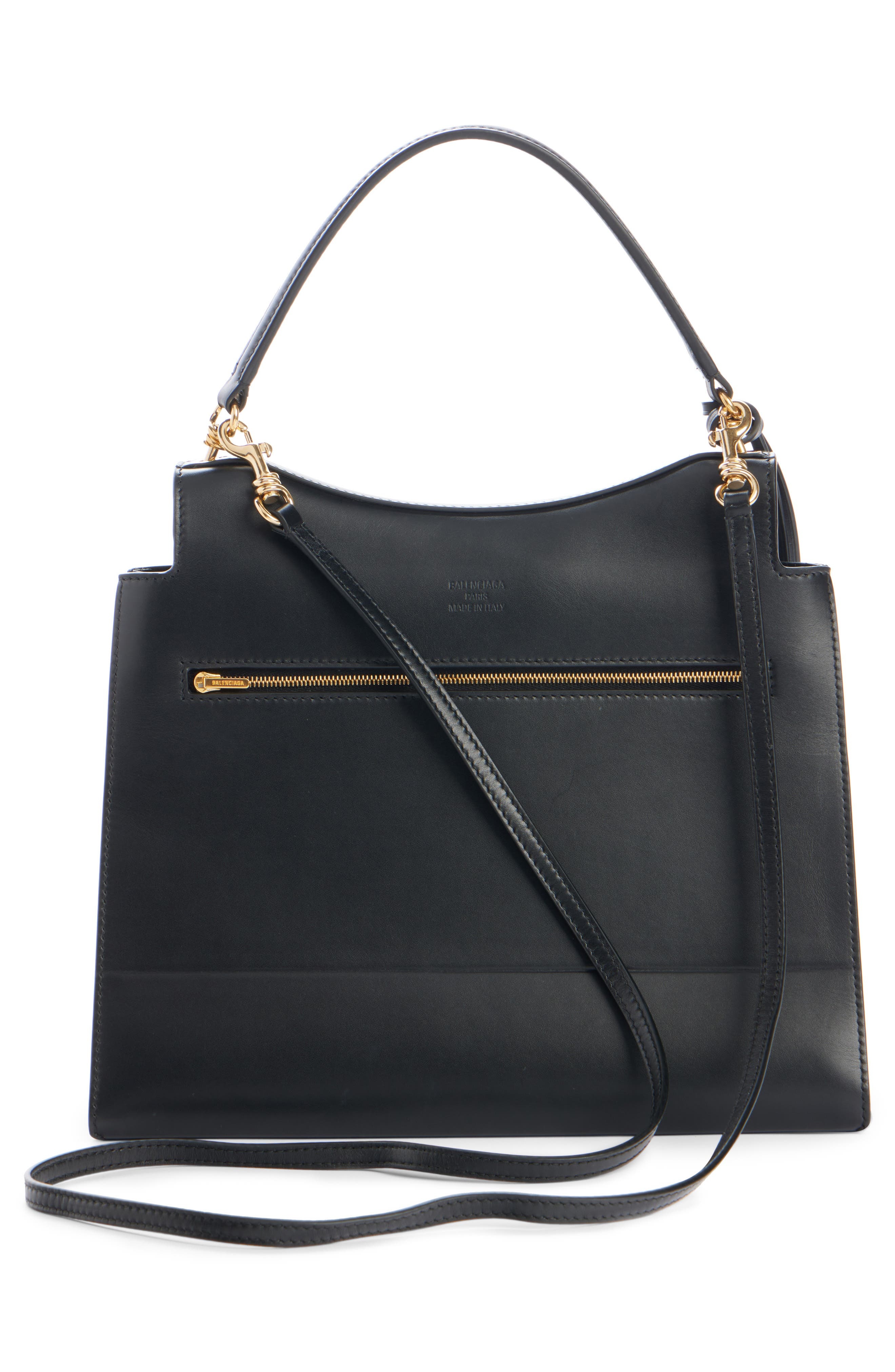 Balenciaga Medium Nano Leather Top Handle Bag in Black at Nordstrom - 3