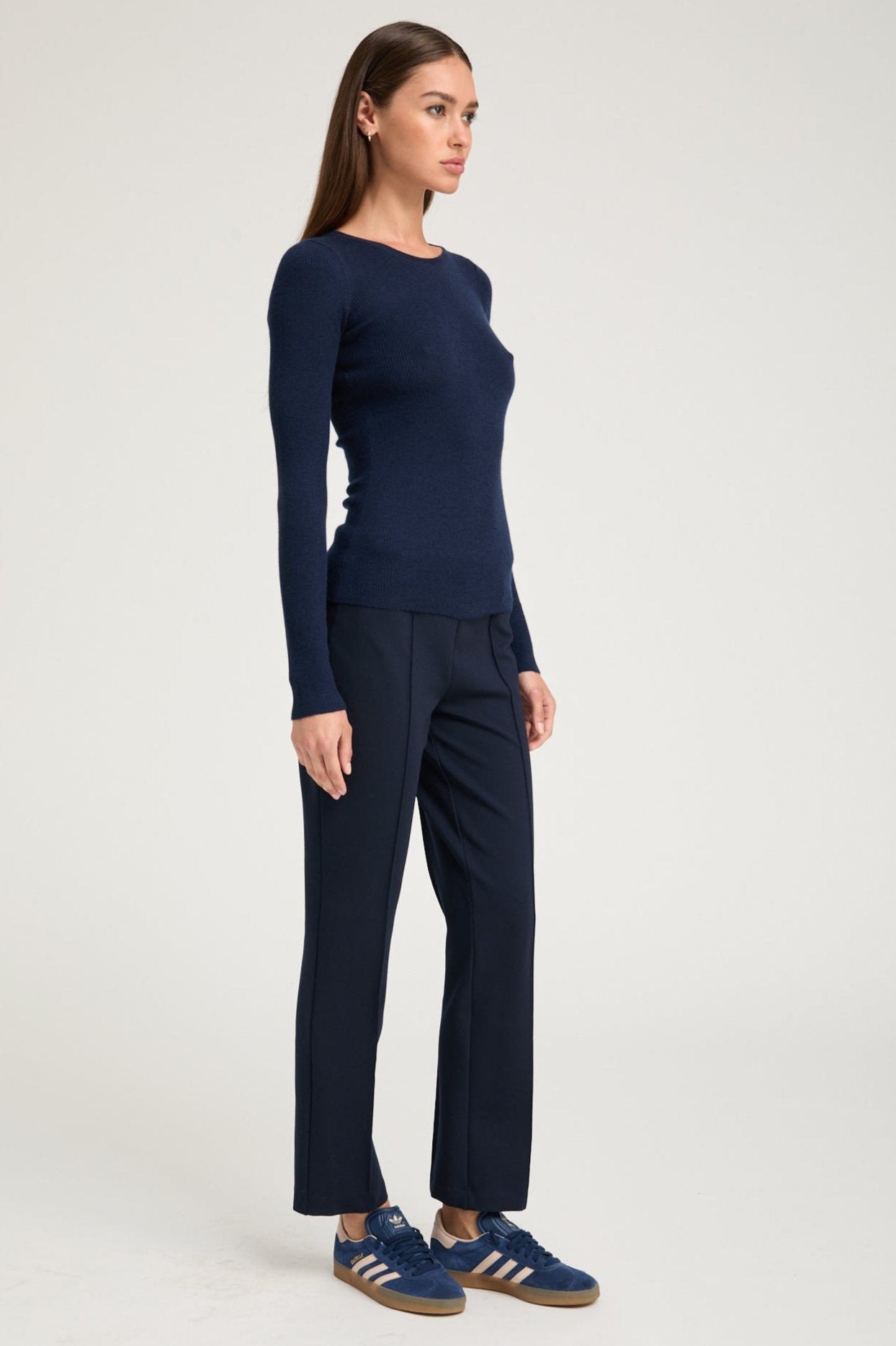NAVY CASANOVA SOPHIA LEGGINGS WITH PINTUCKS - 2