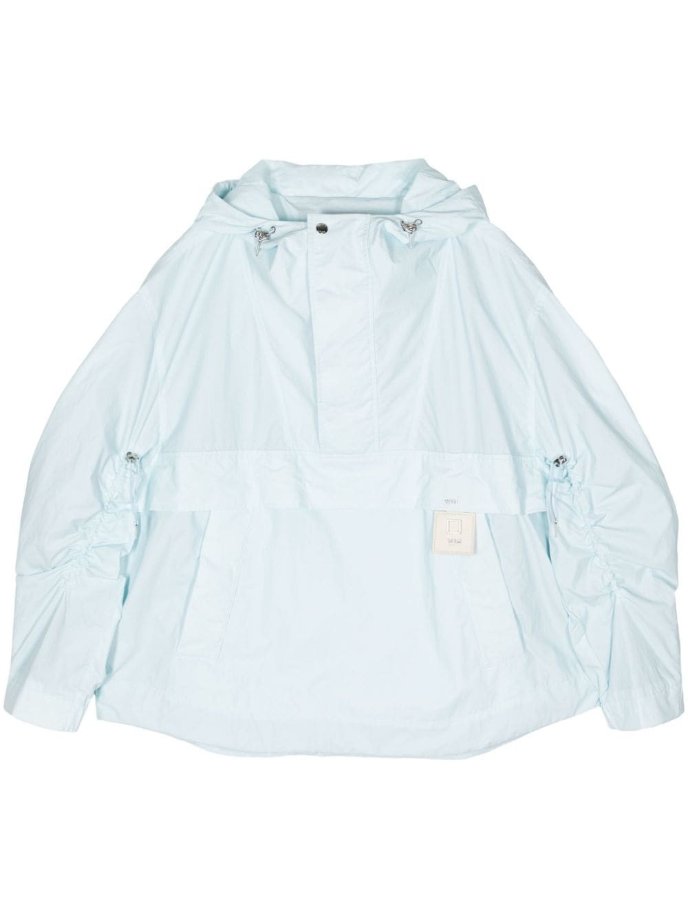 logo-patch hooded raincoat - 1