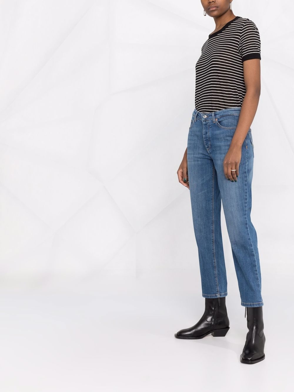 cropped slim-fit jeans - 4