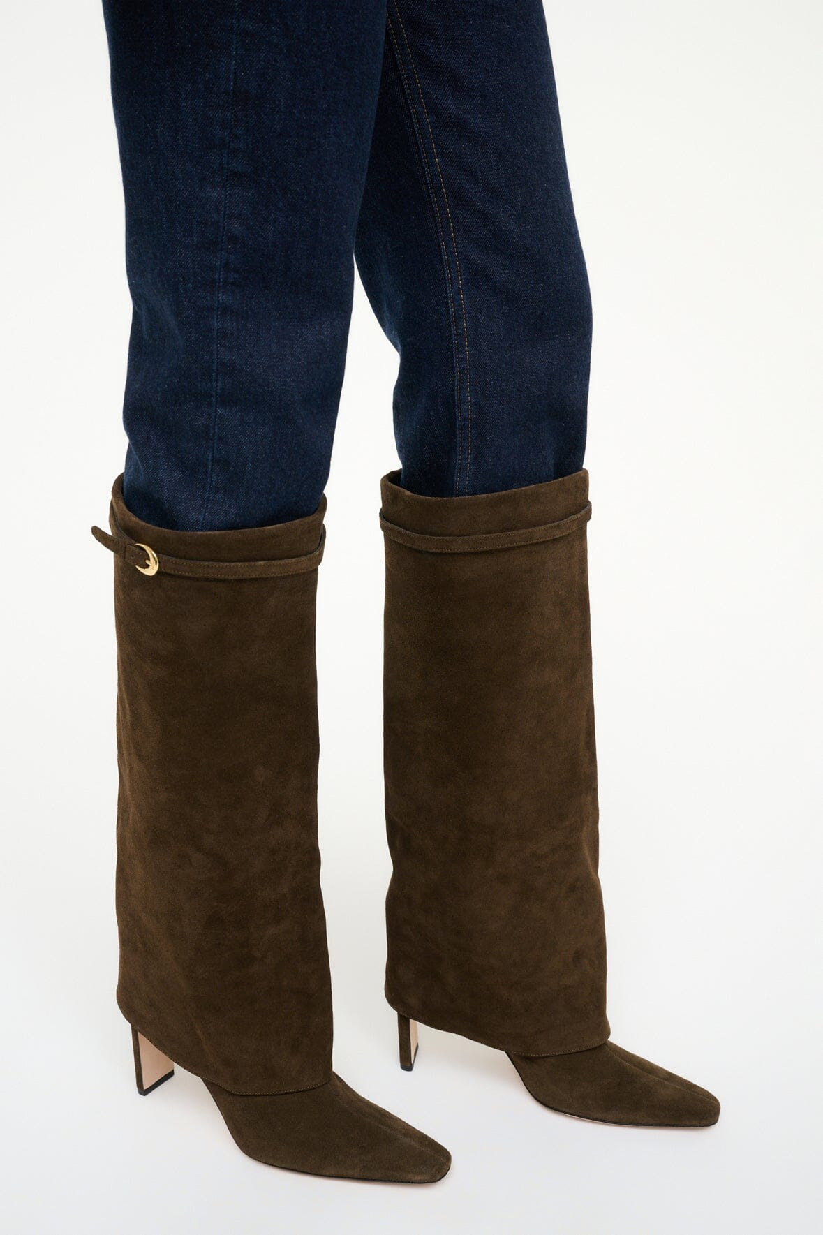 STAUD WALLY FOLDOVER HIGH HEEL BOOT TRUFFLE - 4