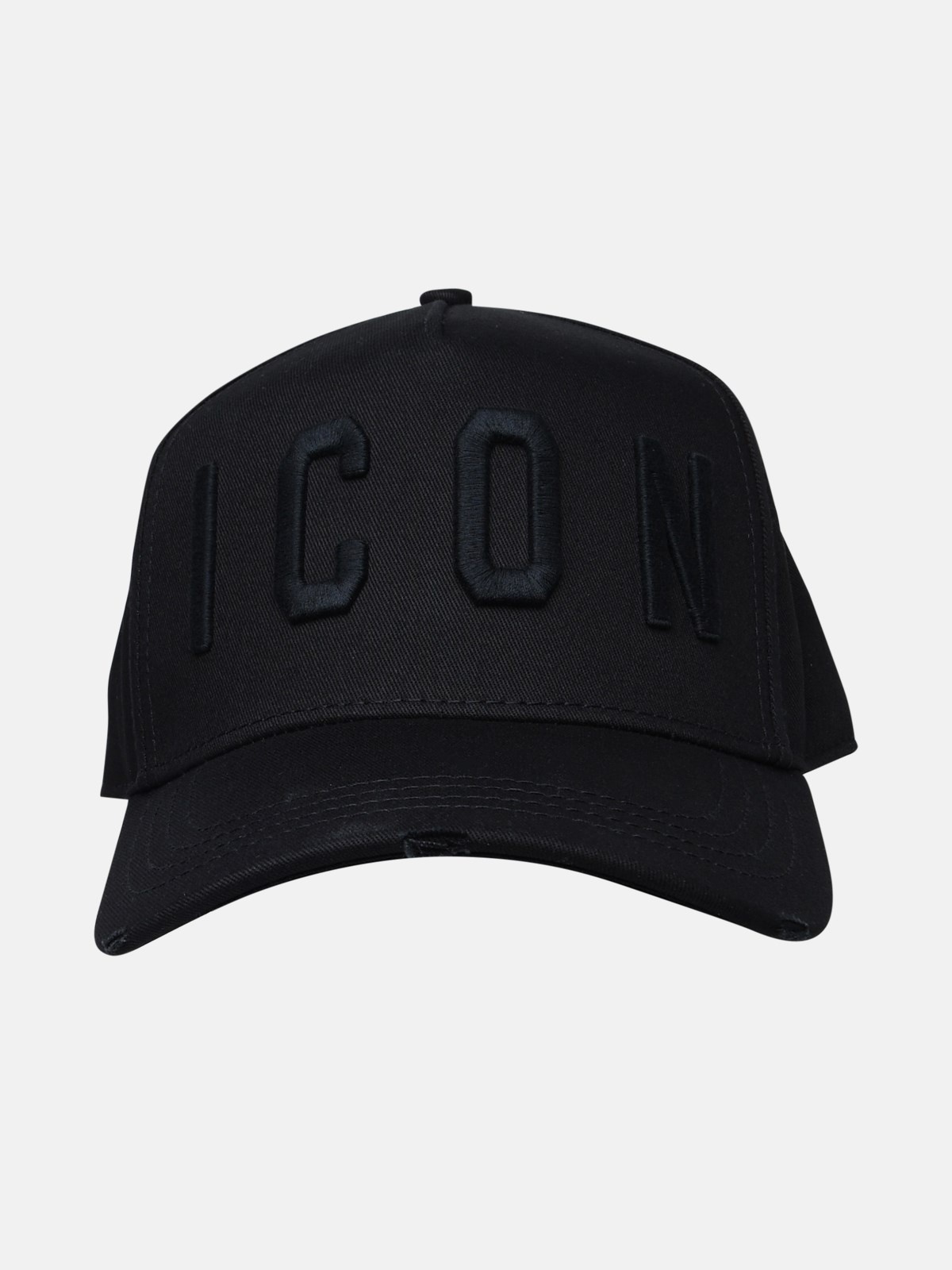BLACK COTTON ICON HAT - 1