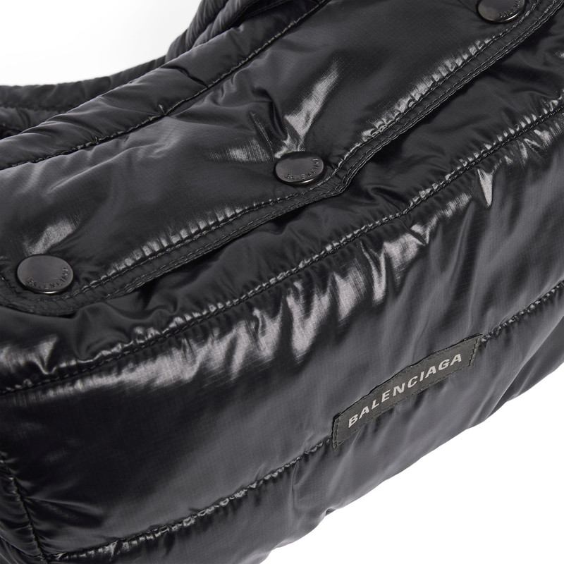 Men's Puffer Crossbody Bag in Black 5