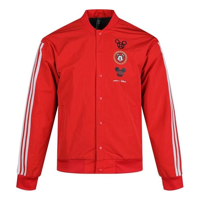 adidas neo x Disney Crossover Printing Casual Sports Jacket Red GE7768 - 1