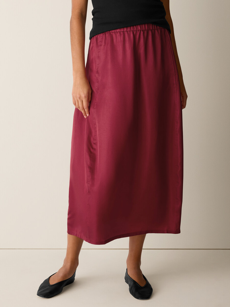 Lightweight Satin Shimmer Lantern Skirt 3