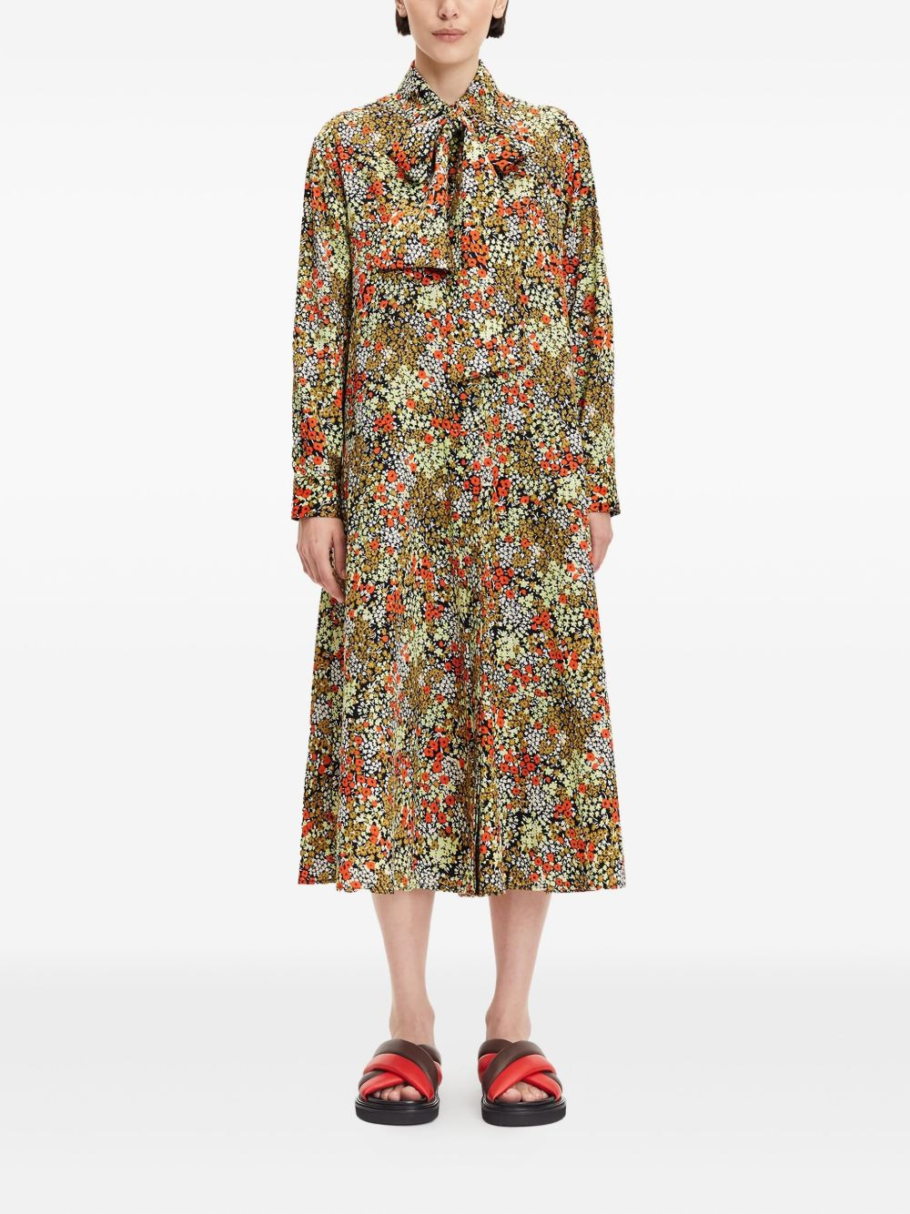 Asta floral-print shirt dress - 2