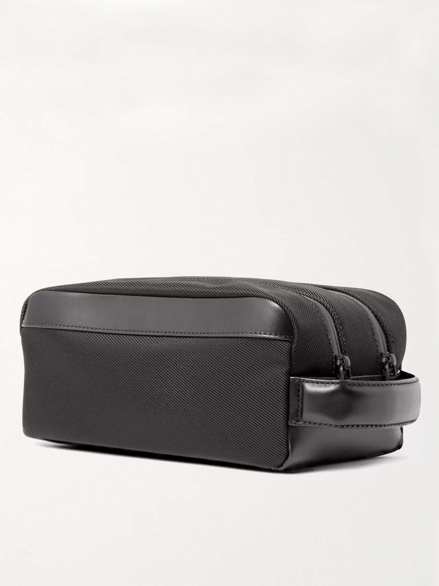 Nightflight Leather-Trimmed Canvas Wash Bag - 3