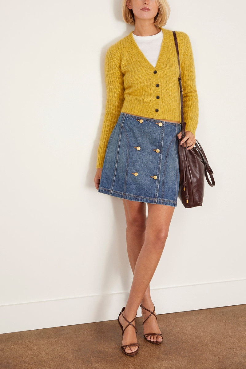 MARIA McMANUS Shrunken V Cardigan in Saffron outlook