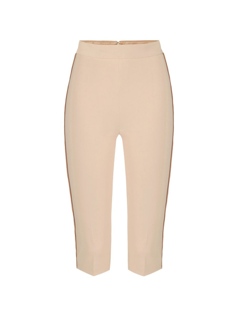 contrast-trim crop trousers 1