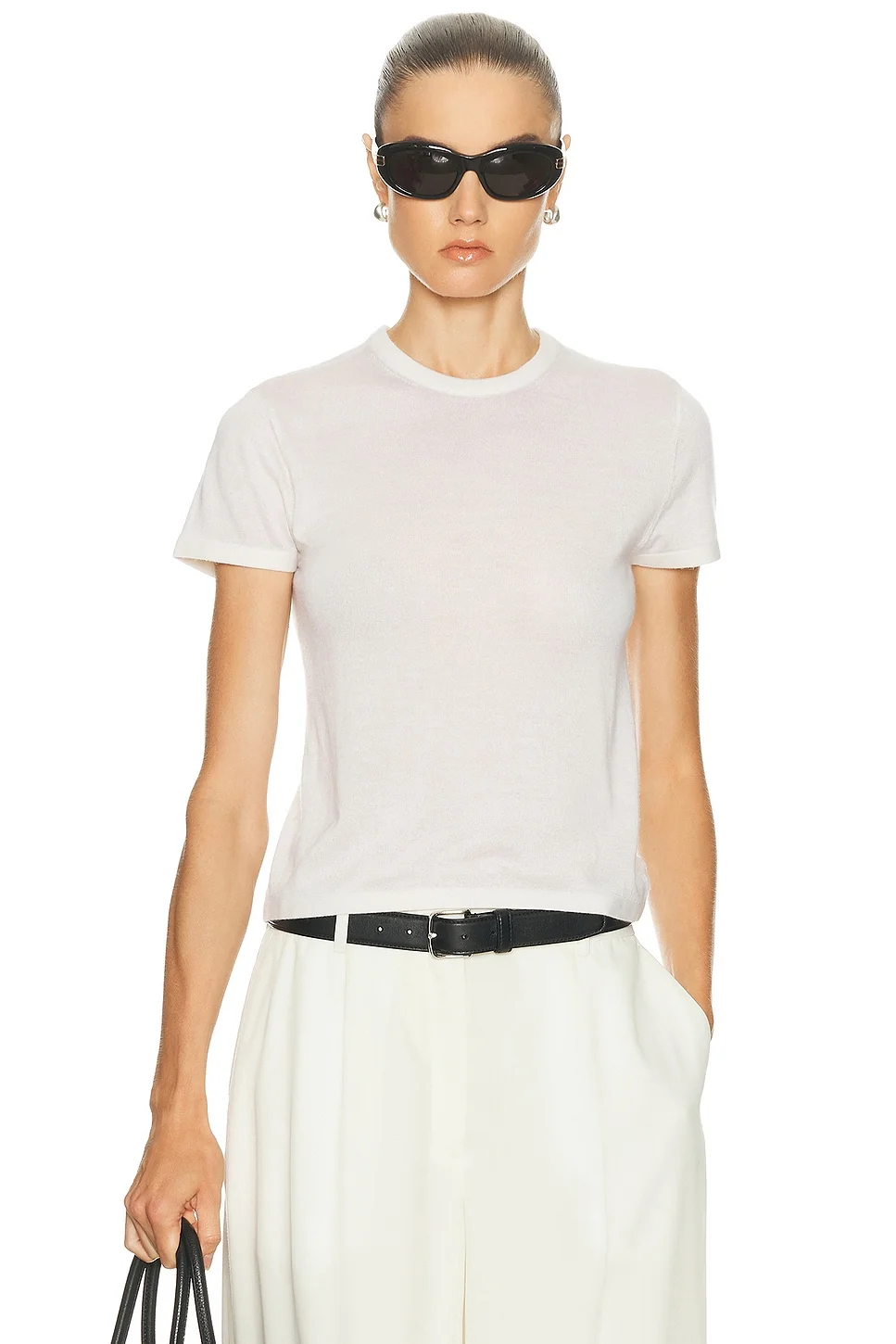 Cashmere Silk Knit Tee - 1