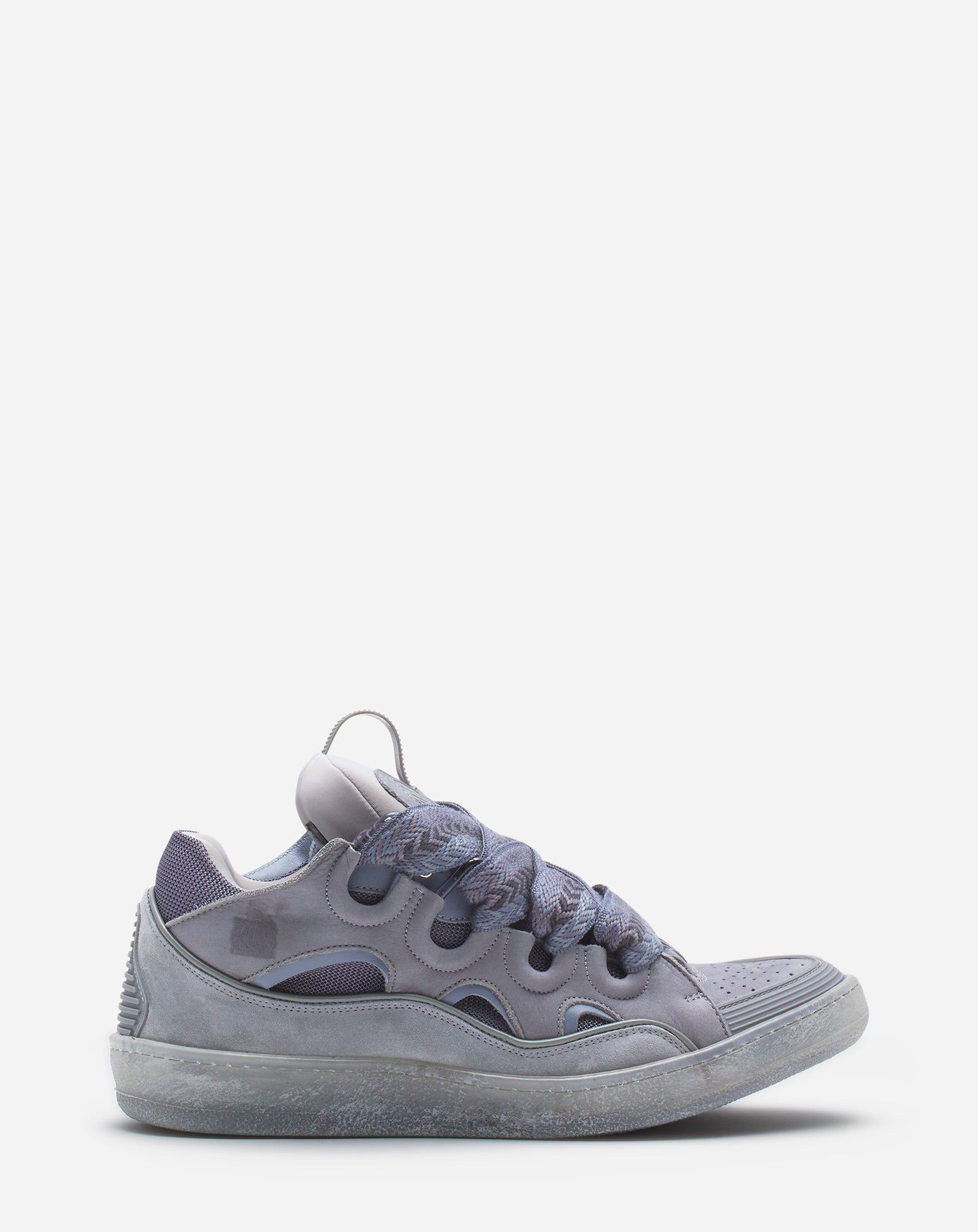 LEATHER CURB SNEAKERS - 1