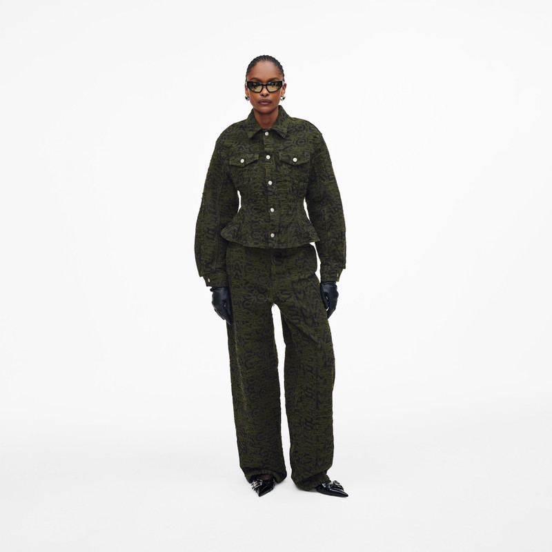 DISTRESSED MONOGRAM FLARE JACKET 1