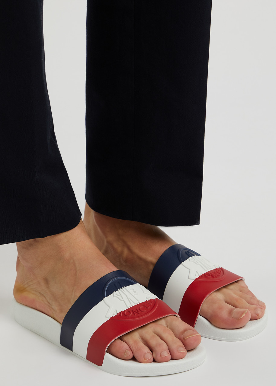 Basile striped rubber sliders - 5
