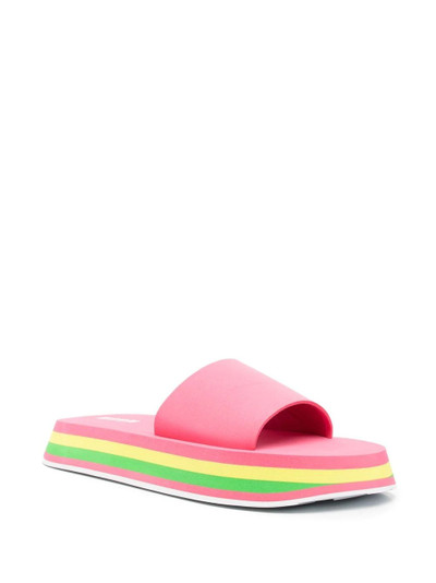 MSGM rainbow-sole open-toe sandals outlook