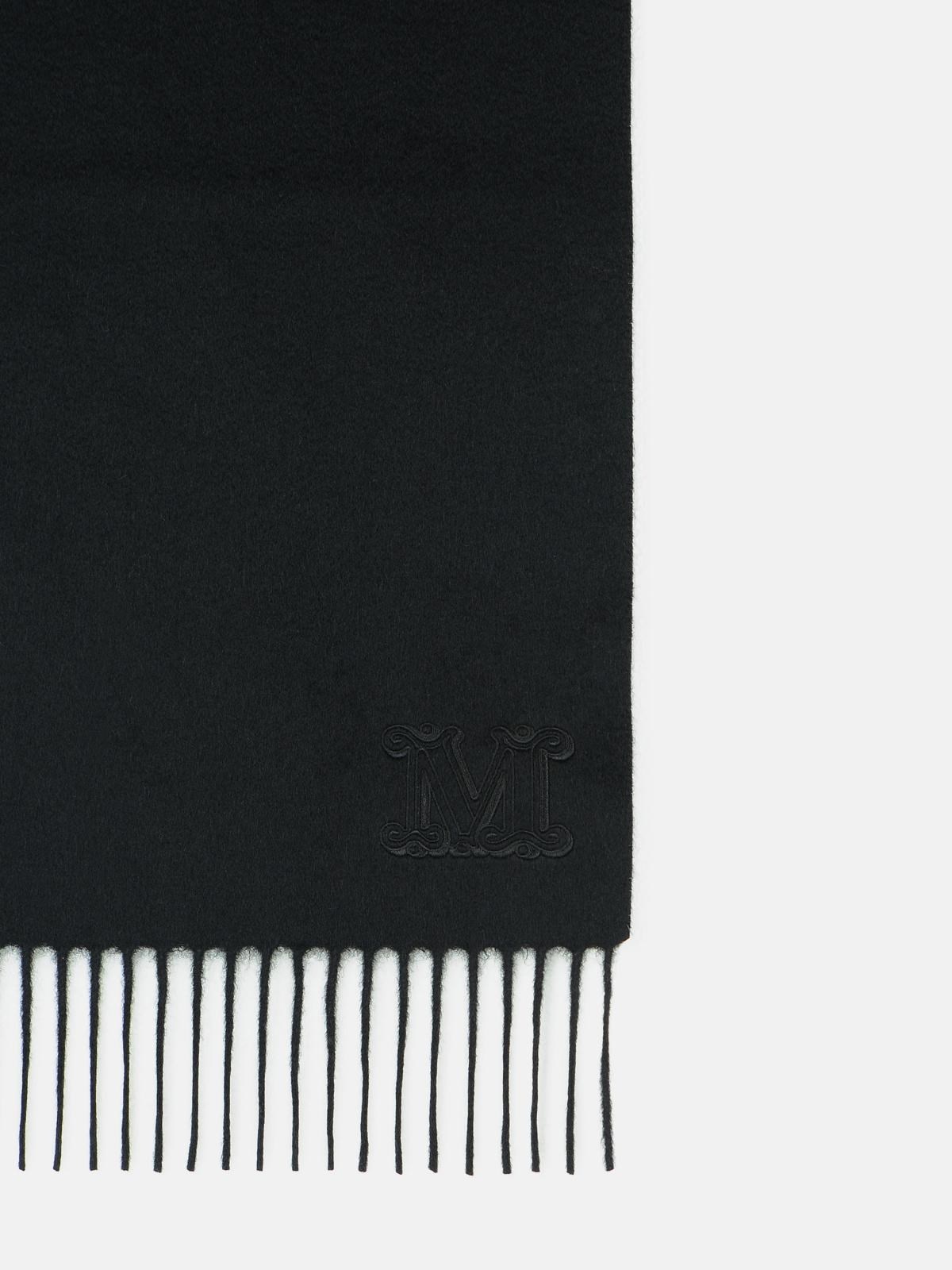 'WSDALIA' CASHMERE STOLE WITH BLACK 'MONOGRAM' EMBROIDERY - 3