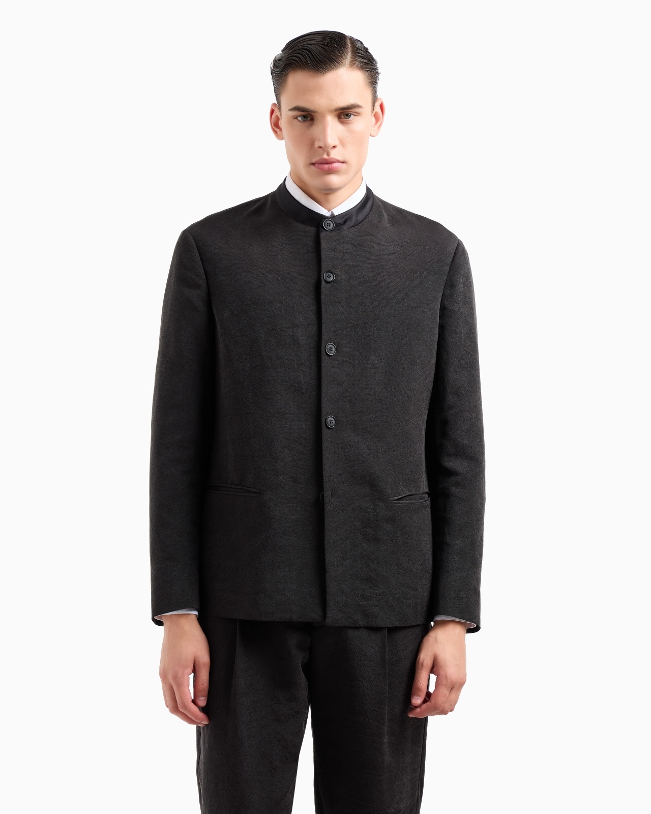 CANNETÉ WASHED SILK SINGLE-BREASTED JACKET - 4