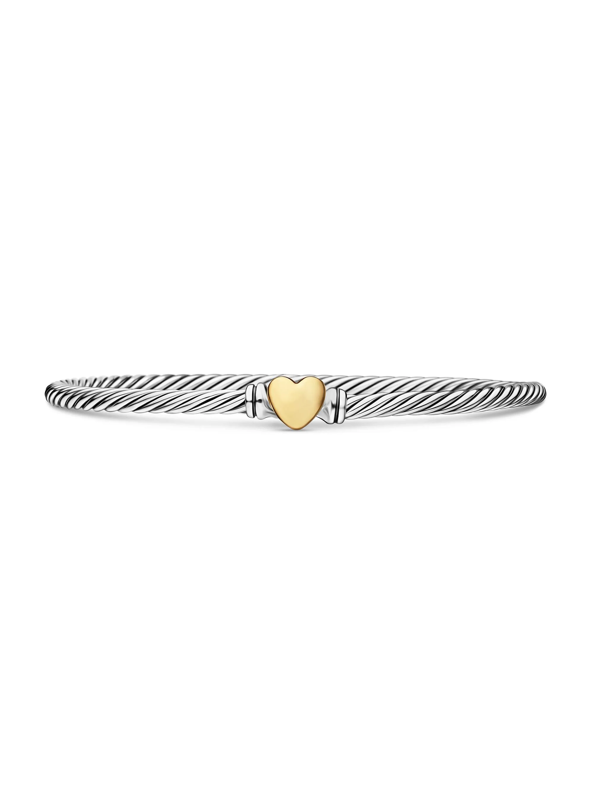 Women's Classic Cable Heart Station Bracelet in Sterling Silver - Silver - 1