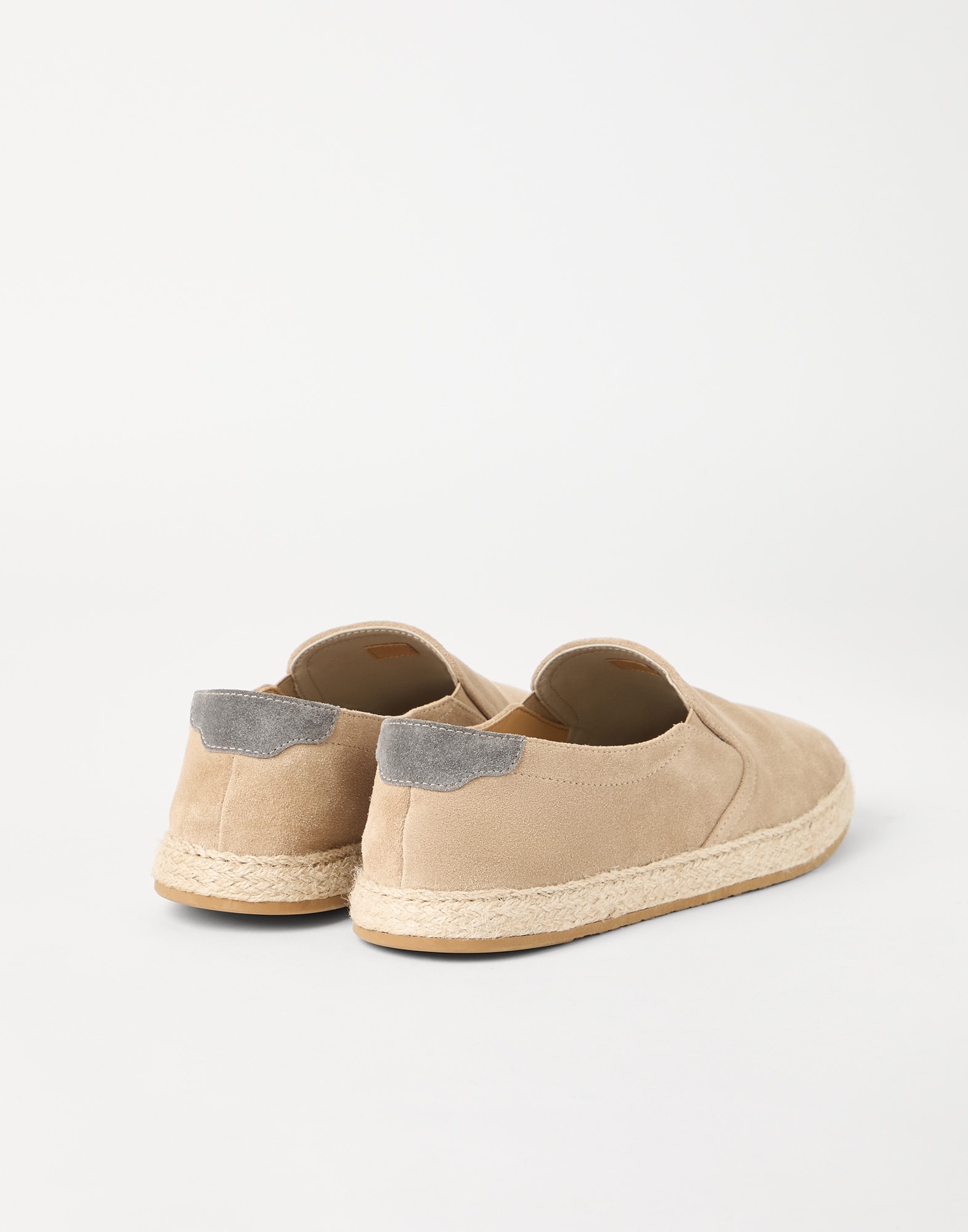Washed suede slip-ons with rope insert - 2