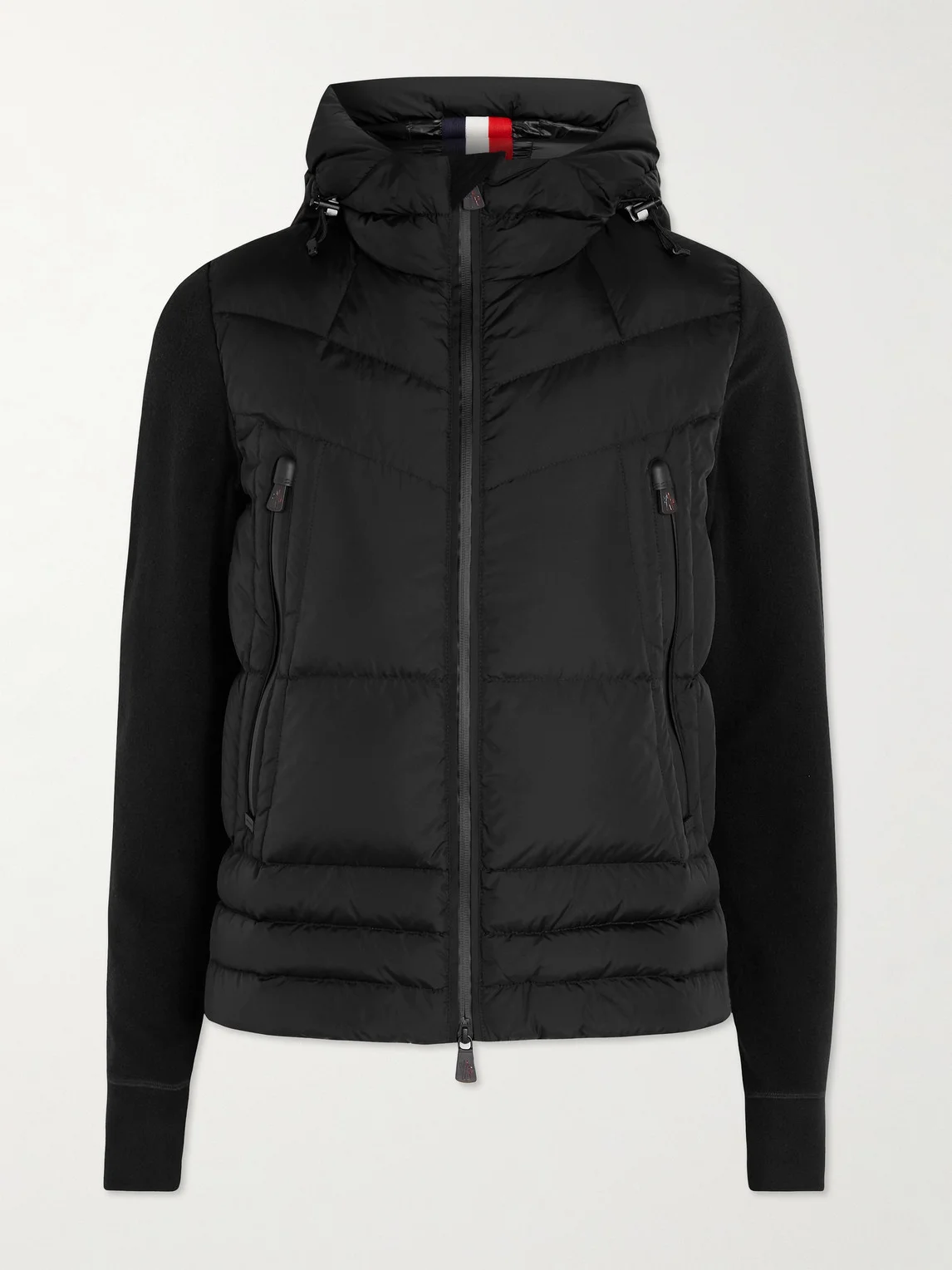Fleece-Trimmed Quilted Shell Hooded Down Ski Jacket - 1