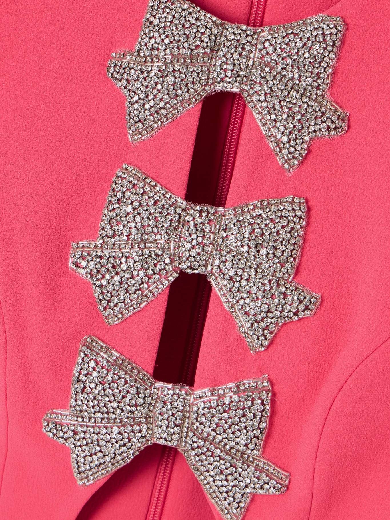 Posey cutout embellished cady midi dress Pink - 4
