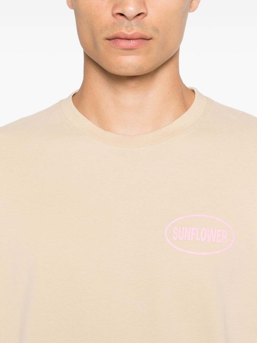 oval-logo cotton T-shirt - 4