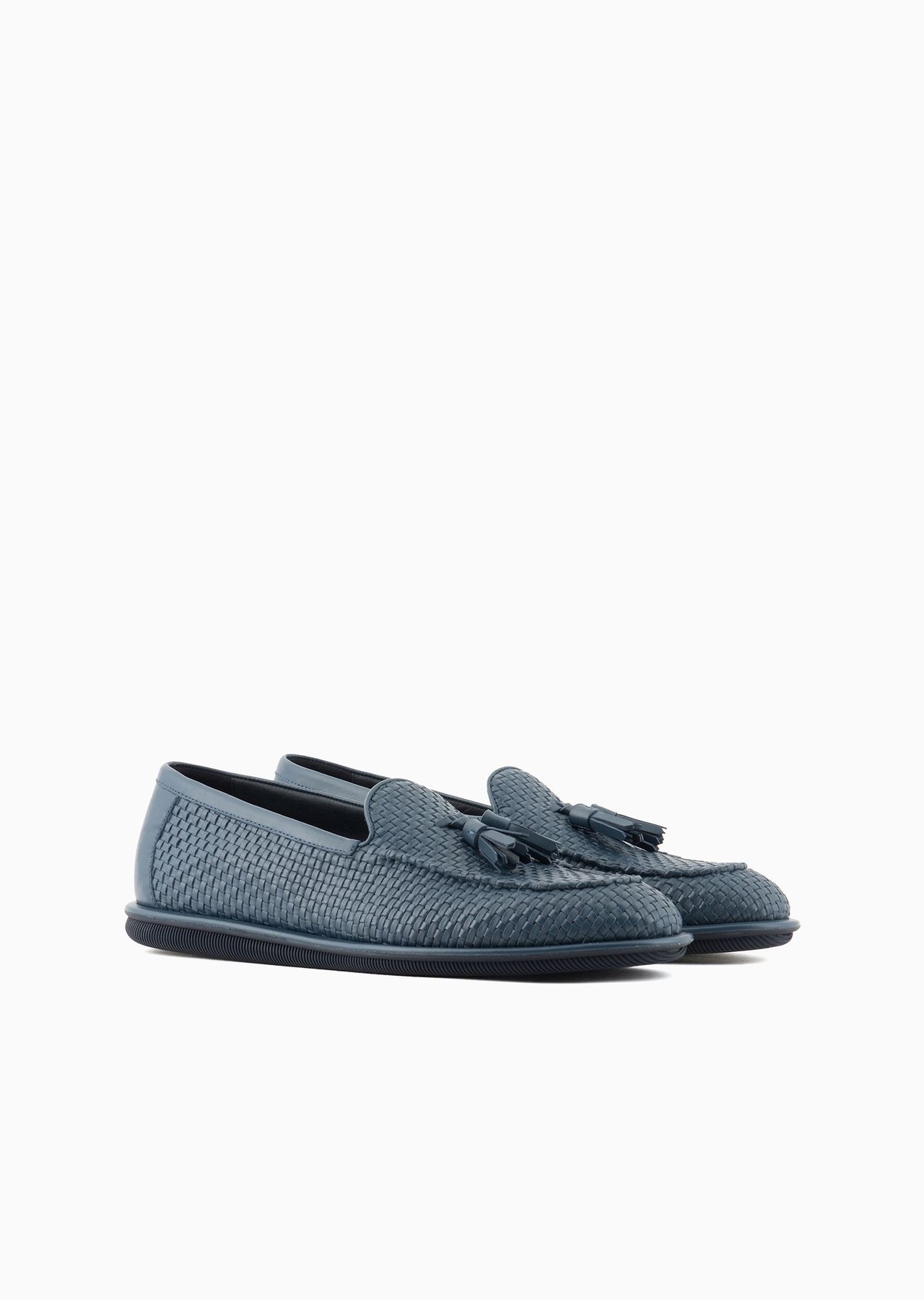 Woven nappa leather loafers with tassels - 2