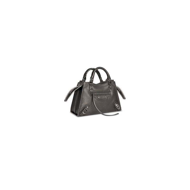 BALENCIAGA Women's Neo Classic Xs Handbag Metallized in Anthracite outlook