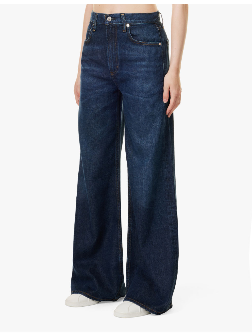 Paloma Baggy brand-patch wide-leg high-rise woven-blend jeans - 3