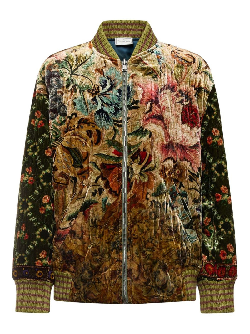 floral-tapestry velvet jacket 1