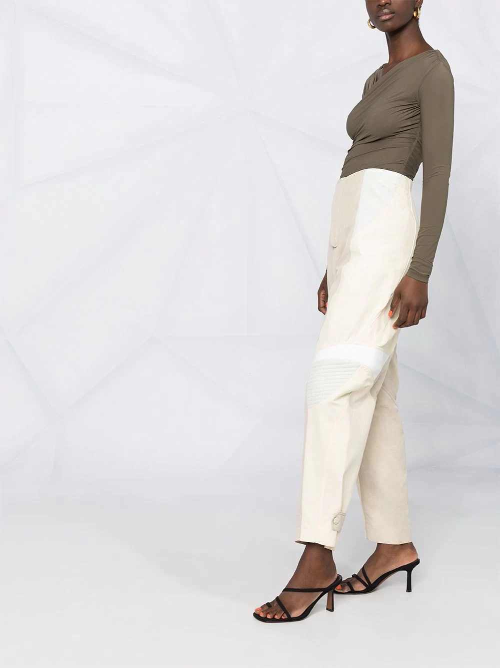panelled tapered trousers - 6