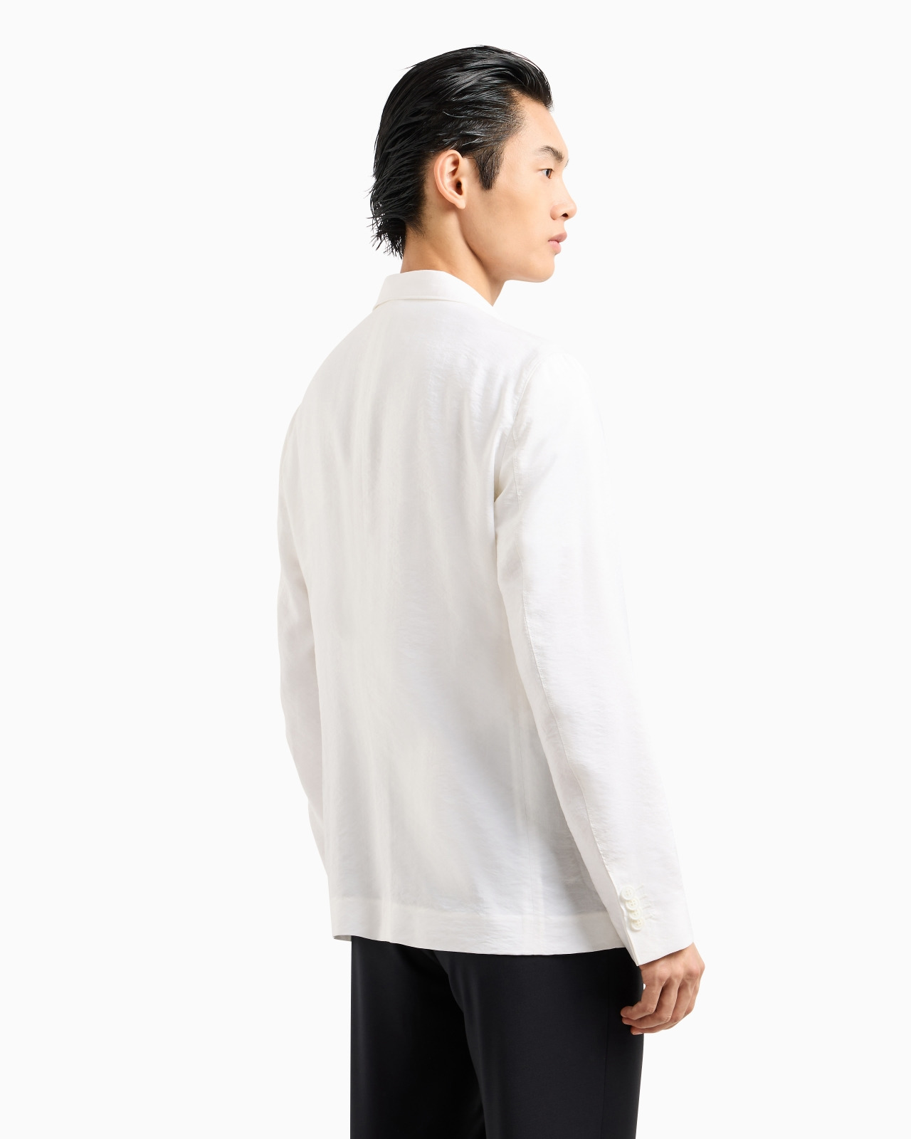 Upton Line single-breasted jacket in a silk-blend twill - 3