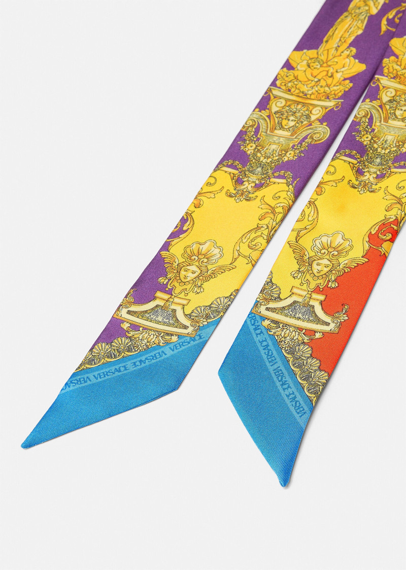 VERSACE Barocco Goddess Silk Scarf Tie outlook