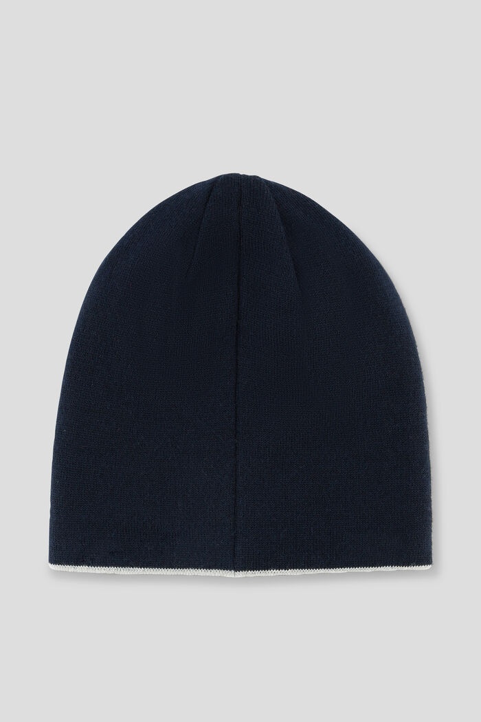 Onno Kids reversible knitted hat in Navy blue/Gray - 3