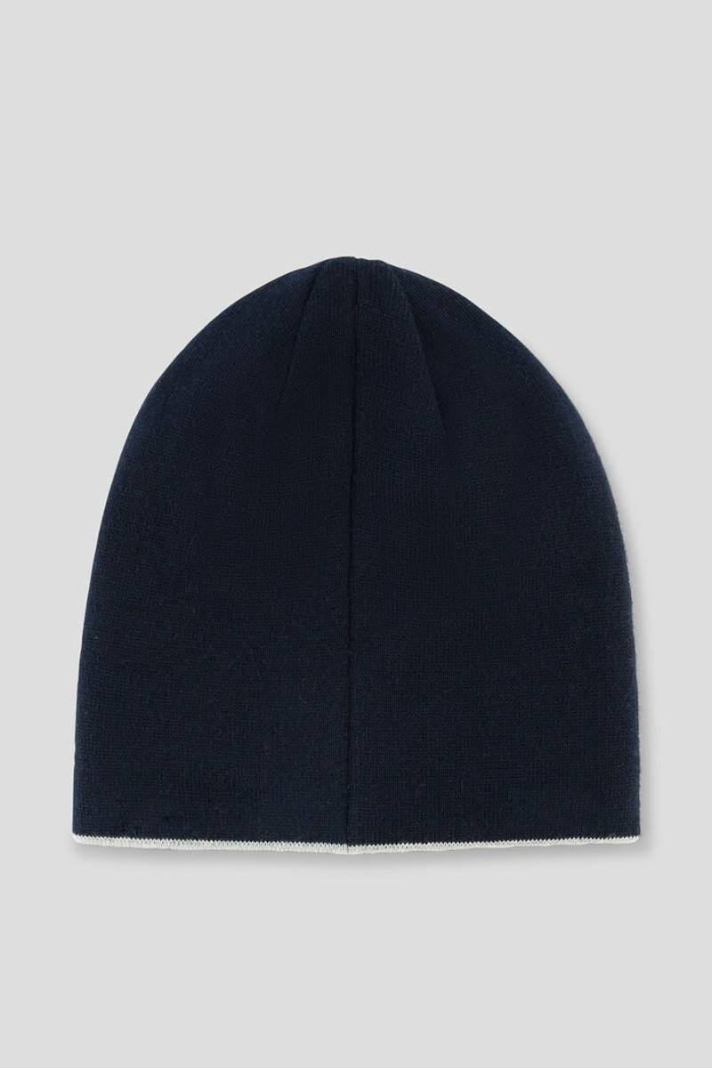 Onno Kids reversible knitted hat in Navy blue/Gray 3