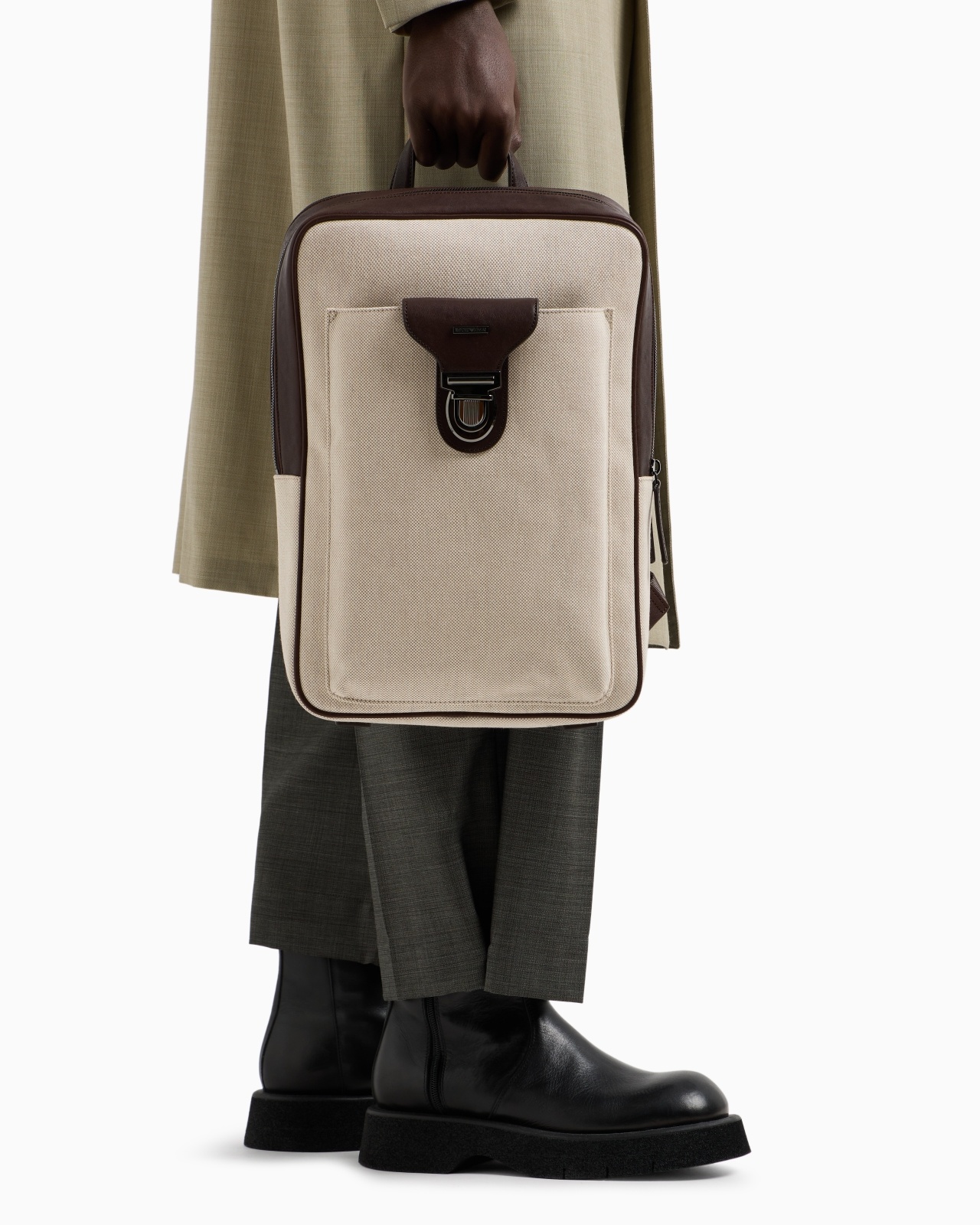 CANVAS BACKPACK WITH LEATHER DETAILS - 7