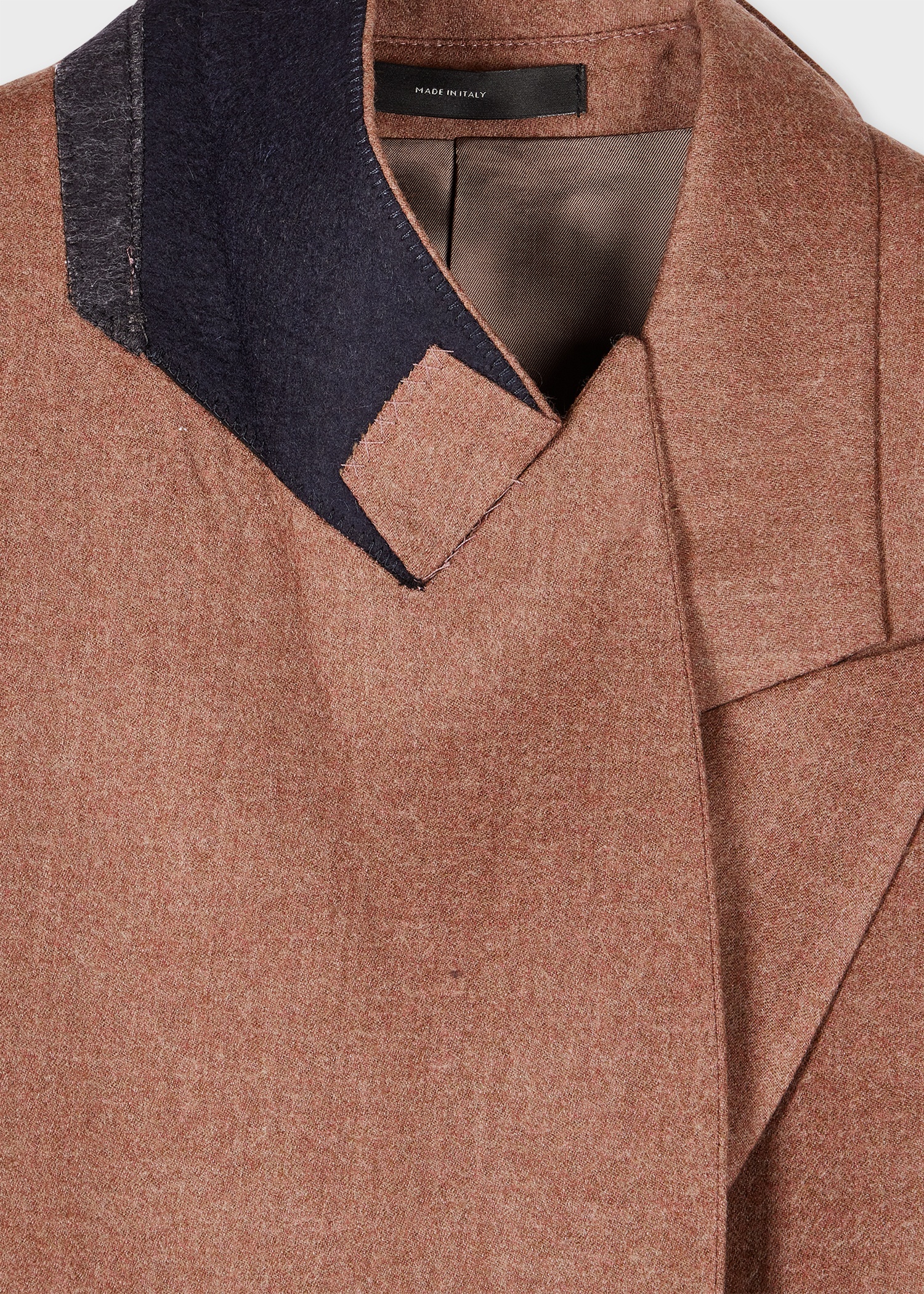Women's Dusty Rose Wool-Cashmere Flannel Double Breasted Blazer - 2