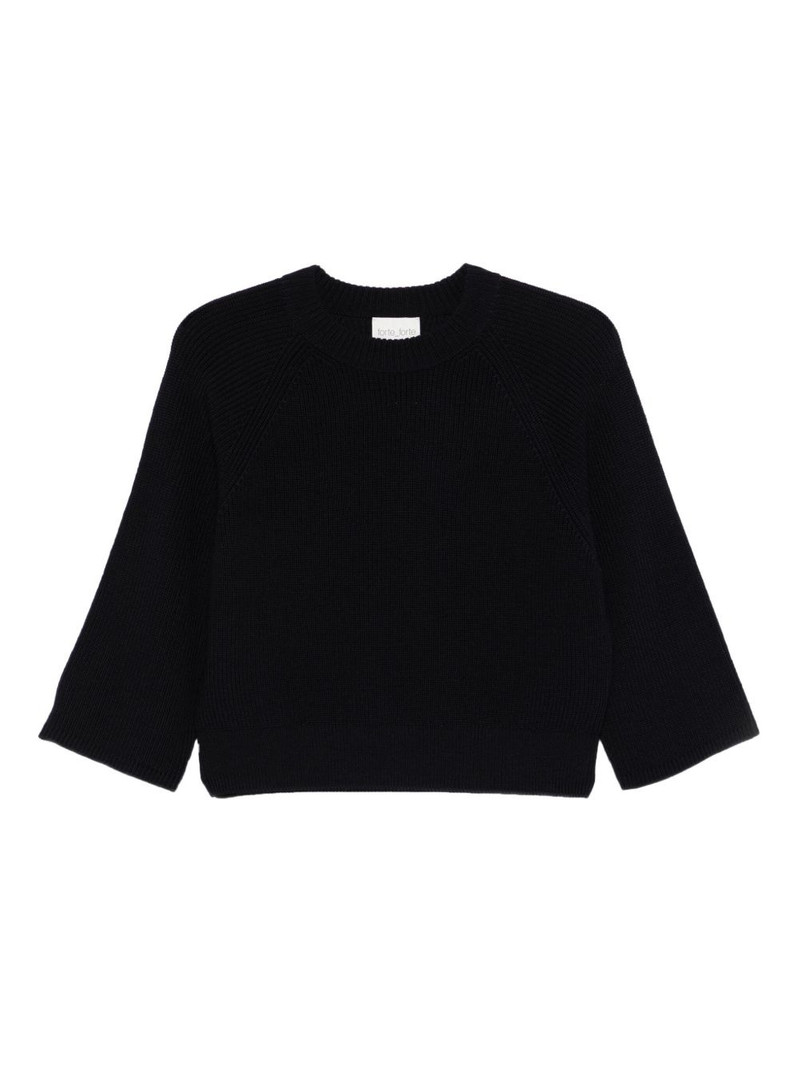 raglan-sleeve cropped sweater 1