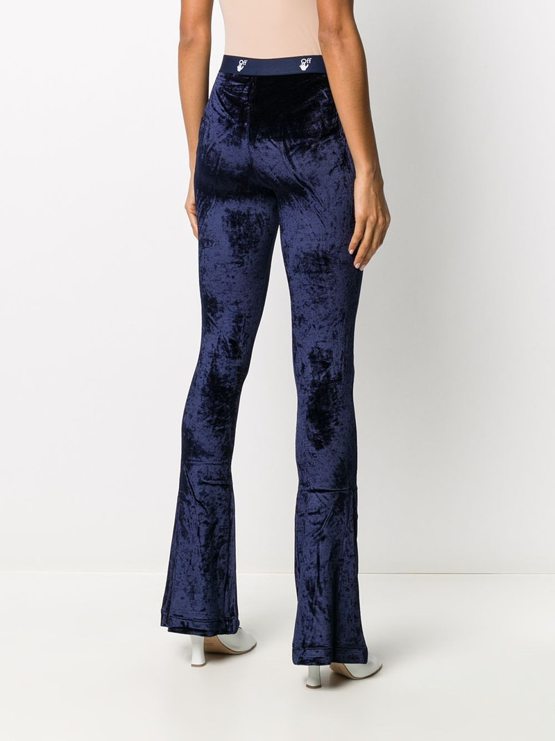velour flared trousers 4